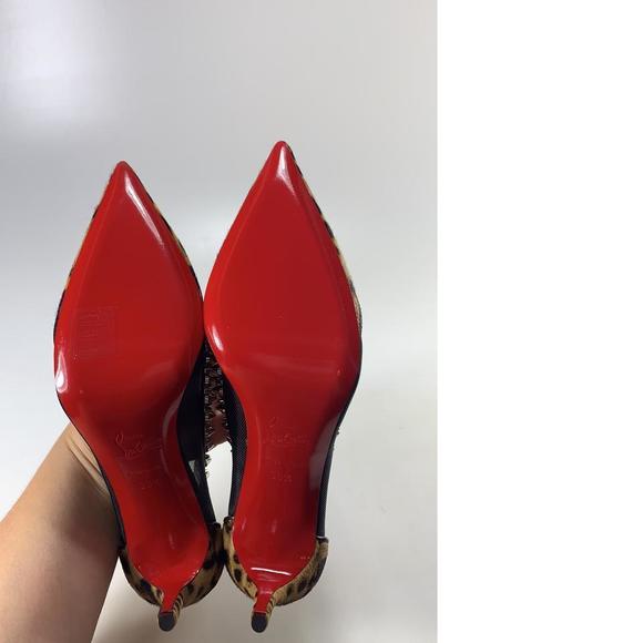 Galativi 85mm Leopard Print Pony Spiked Mesh Pumps heels D576 - Picture 11 of 12